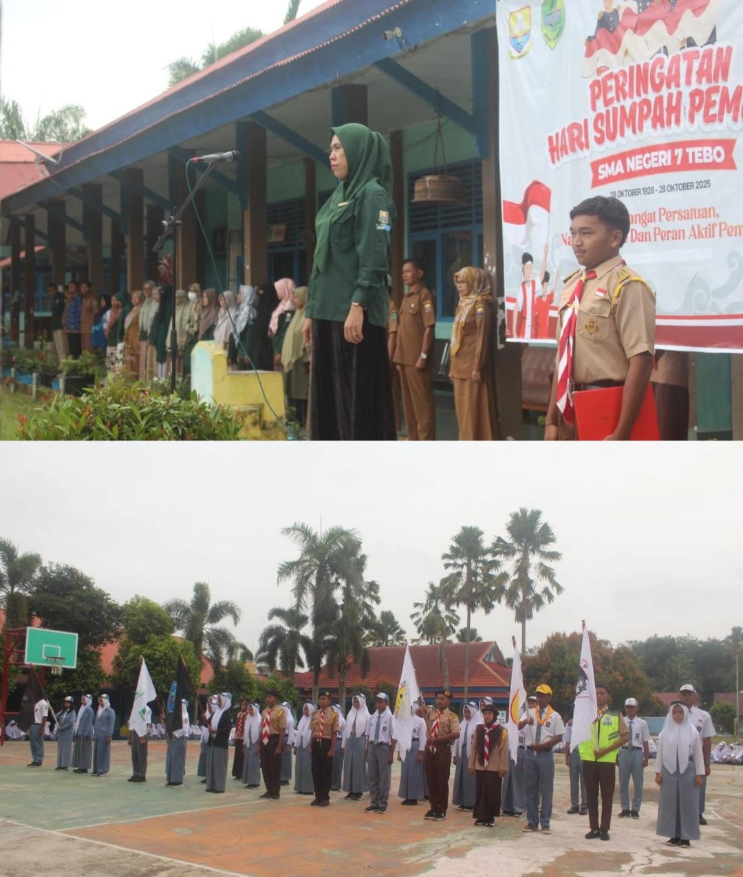 Upacara Peringatan Sumpah Pemuda dan Pelantikan Pengurus OSIS beserta Organisasi SMA Negeri 7 Tebo